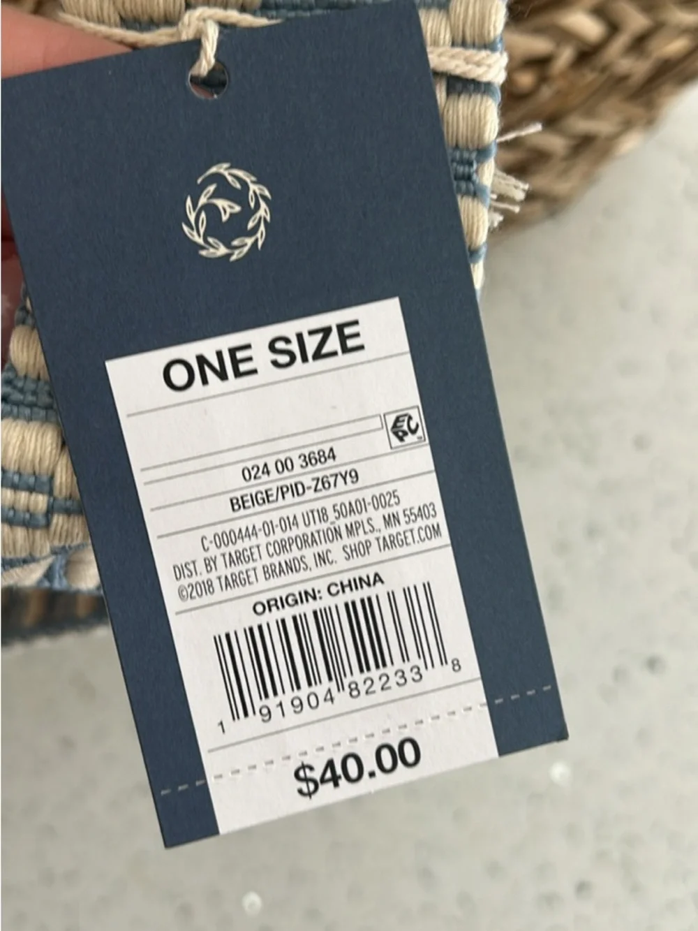 Universal Thread Blue & Cream Woven Strap with Braided Ends - Picture 4 of 5